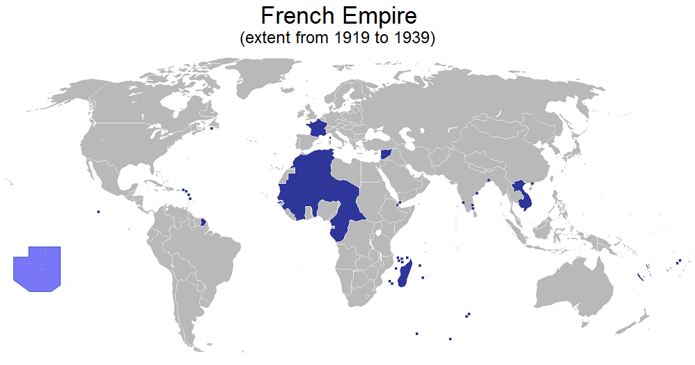 Kart over det franske imperiet