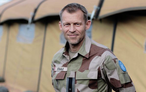 Portrett av intervjuobjektet, iført uniform