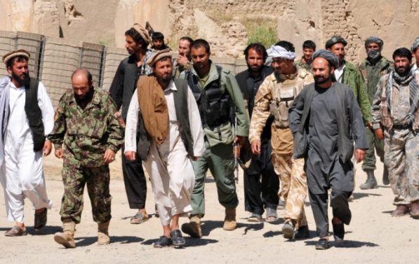 En gruppe Taliban-krigere