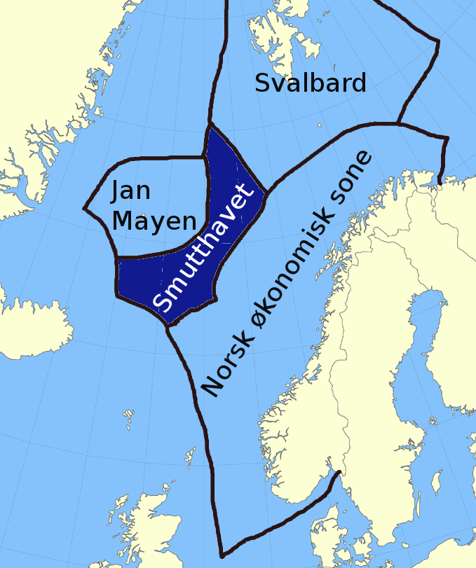 Kart over Smutthavets plassering i Nordsjøen