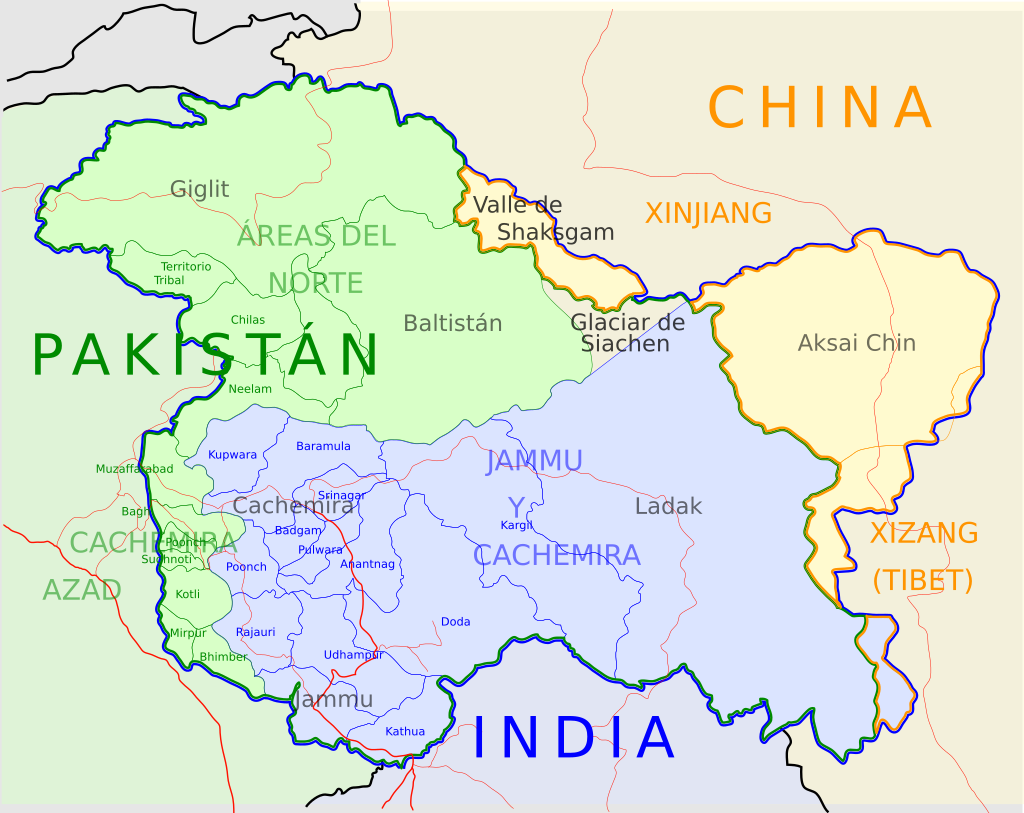 Kart over Kashmir