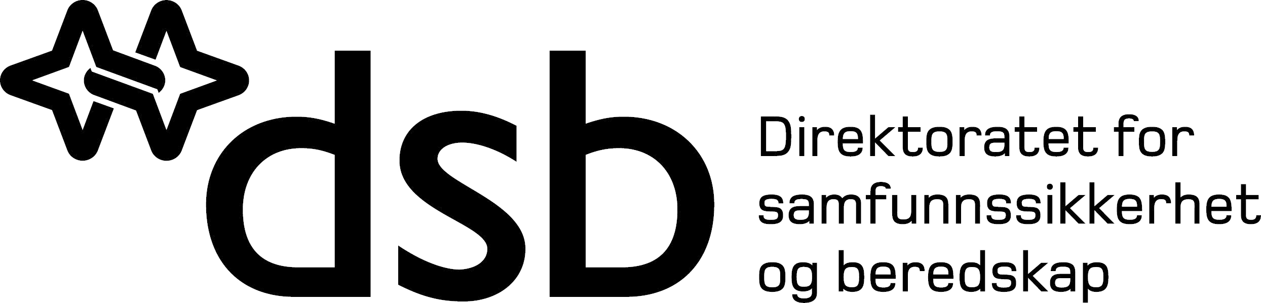 Logo DSB, i svart/hvitt
