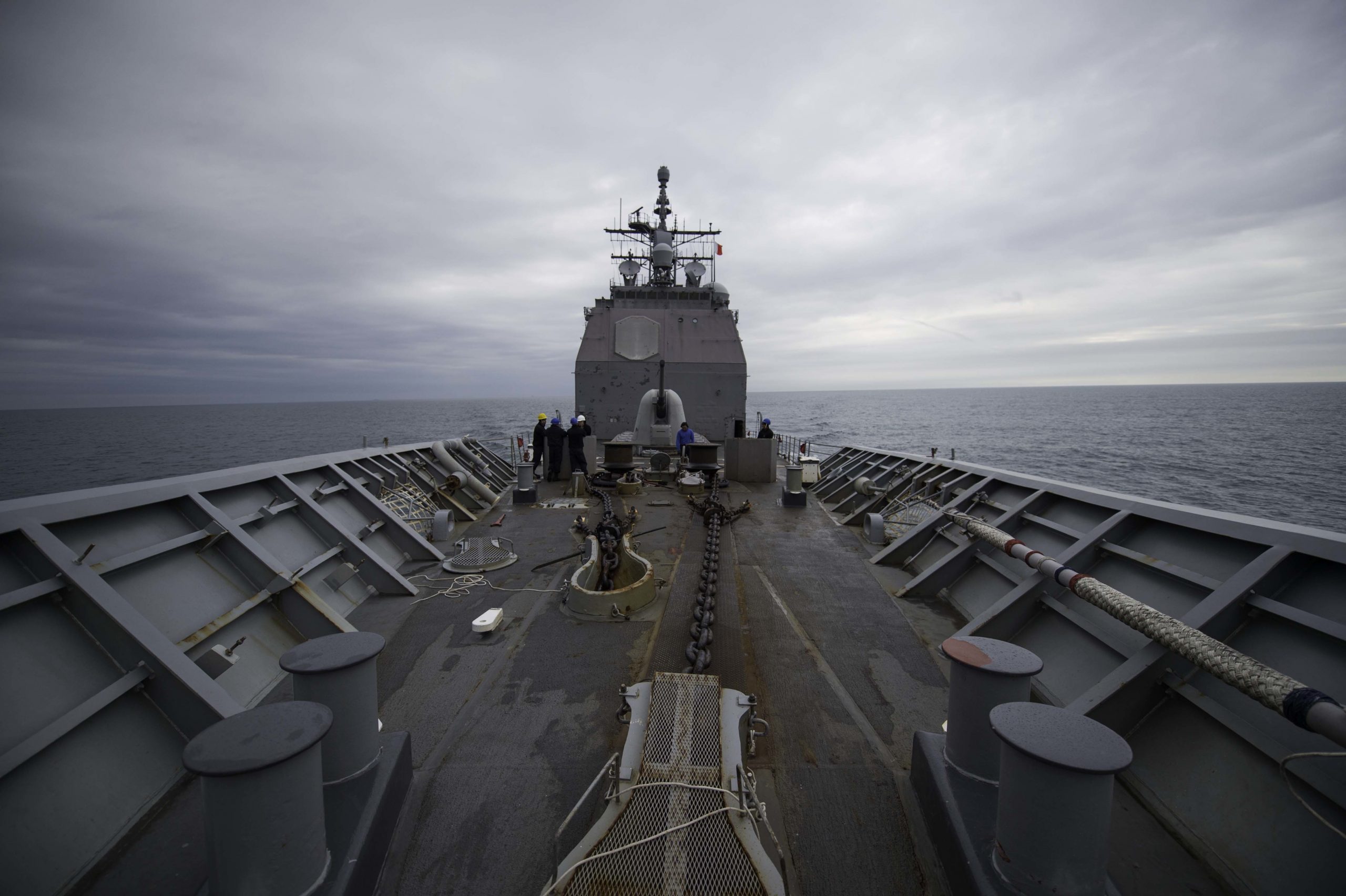 Krigsskipet USS Chancellorsville har kurs mot Sør-Kinahavet.