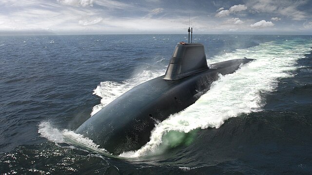 Kunstnerisk gjengivelse av ubåten i Dreadnought-klassen. Foto: Royal Navy / Wikimedia Commons (Open Government License 3).